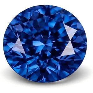 0.5ct Lab Grown Blue Sapphire Round Brilliant Loose Gemstone AGL NWT